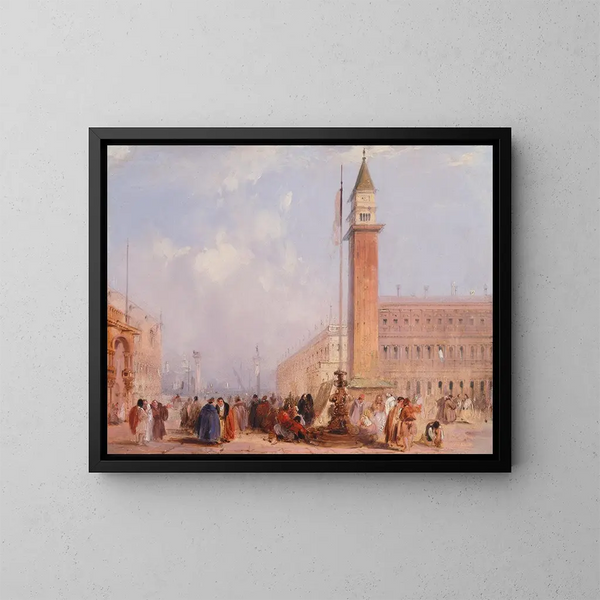 La Piazzetta de Venise - Edward Pritchett — inramlat konstverk på väggen