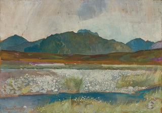 Edward Reginald Frampton - Mountainous lake landscape.webp