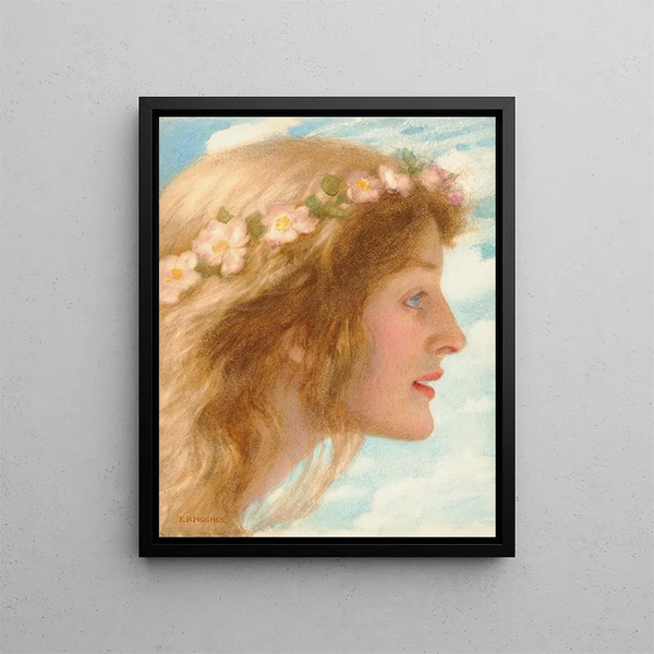 Dag - Edward Robert Hughes — inramlat konstverk på väggen
