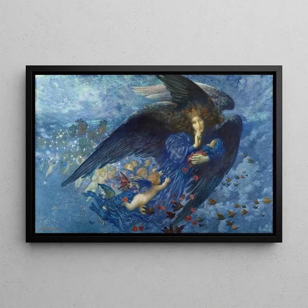 Edward Robert Hughes - Night With Her Train Of Stars.webp
