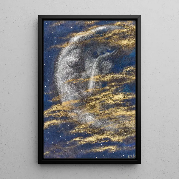 Reproduktion av målningen La lune fatiguée - Edward Robert Hughes
