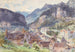 Vue de la Ville de Feldkirch dans le Vorarlberg - Edward Theodore Compton — vy av konstverket