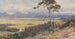 Vue sur Klagenfurt devant les Chaînes de Montagnes des Karawanken - Edward Theodore Compton — vy av konstverket