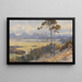 Vue sur Klagenfurt devant les Chaînes de Montagnes des Karawanken - Edward Theodore Compton — inramlat konstverk på väggen