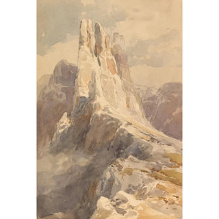 Edward Theodore Compton - Blick auf die VajoletTrme in den Dolomiten.webp
