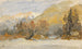 höstlandskap i alpin miljö, studie - Edward Theodore Compton — vy av konstverket