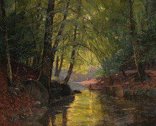 Fisketur i Spreewald - Edward Theodore Compton — vy av konstverket