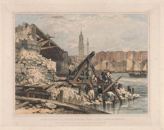 Edward William Cooke - Demolition of the Great or Chapel Pier of Old London Bridge.webp
