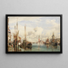 Trabaccoli transportant du bois, San Giorgio Maggiore et la Dogana au loin - Edward William Cooke — inramlat konstverk på väggen