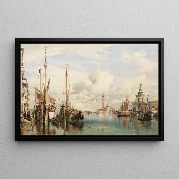 Edward William Cooke - Trabaccoli carrying wood San Giorgio Maggiore and the Dogana beyond.webp