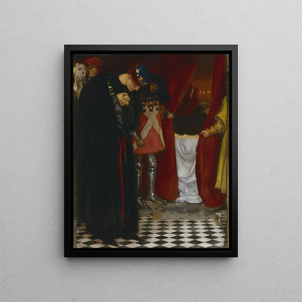 Venez ici, gracieux souverain, regardez ce corps, Roi Henri VI, Partie II, Acte III, Scène II - Edwin Austin Abbey — inramlat konstverk på väggen