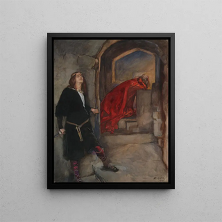 Edwin Austin Abbey - Hamlet Now I might do it pat now he is praying Act III Scene iii Hamlet.webp