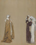 Studie Tre figurer - Edwin Austin Abbey — vy av konstverket