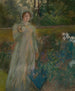 kvinna i trädgården - Edwin Austin Abbey — vy av konstverket