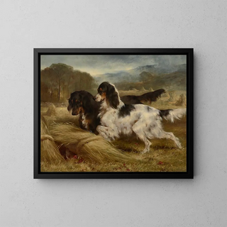 Edwin Douglas - The First of September  An English Tricolour and a Gordon Setter with Partridge.webp