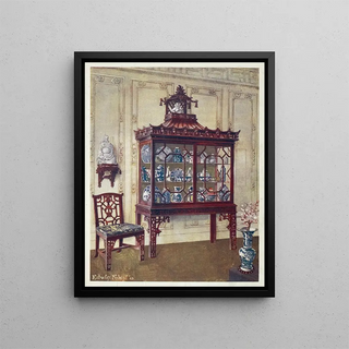 Edwin Foley - Carved China case in Chippendales Chinese manner.webp