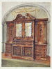 ett bibliotek i mahogny med Chippendale-stil, skulpterad - Edwin Foley — vy av konstverket