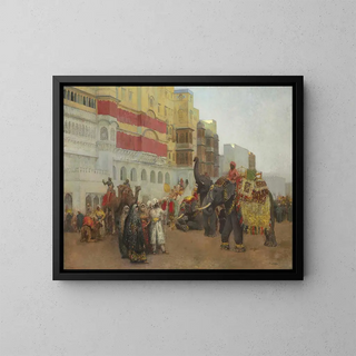 En festdag i Bekanir, Beluchistan - Edwin Lord Weeks — inramlat konstverk på väggen