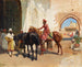 Vendeur de chevaux persans à Bombay - Edwin Lord Weeks — vy av konstverket