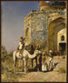 La vieille mosquée aux tuiles bleues à l'extérieur de Delhi, en Inde - Edwin Lord Weeks — vy av konstverket