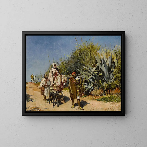 La Procession - Edwin Lord Weeks — inramlat konstverk på väggen