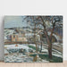 Reproduktion av målningen Effekt av snö på L'Hermitage, Pontoise - Camille Pissarro