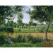 Reproduktion av målningen av morgonljus, Eragny - Camille Pissarro