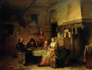 Egbert Van Heemskerck - A Family Praying at the Midday Meal.webp