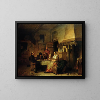 Egbert Van Heemskerck - A Family Praying at the Midday Meal.webp