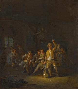 Egbert van Heemskerck the Younger - A Tavern Interior With Peasants Drinking And Singing.webp