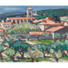 Reproduktion av målningen av kyrka i Cassis - Samuel John Peploe