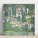 Reproduktion av målningen av kyrka i Cassone landskap med cypresser - Gustav Klimt