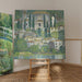 Reproduktion av målningen av kyrka i Cassone landskap med cypresser - Gustav Klimt