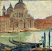 kyrka i Venedig - Carl Moll — vy av konstverket