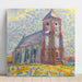 Reproduktion av målningen av kyrka i Zoutelande - Piet Mondrian