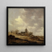 bykyrka sedd från dynorna - Jan van Goyen — inramlat konstverk på väggen