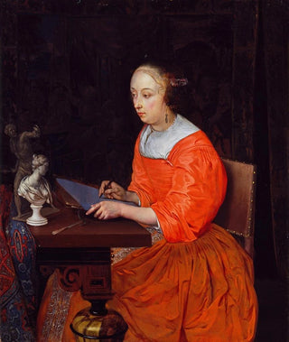 Eglon van der Neer - A Lady Drawing.webp