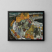Croissant de maisons II - Egon Schiele — inramlat konstverk på väggen