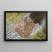 L'Étreinte - Egon Schiele — inramlat konstverk på väggen