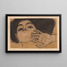 Tête de femme - Egon Schiele — inramlat konstverk på väggen