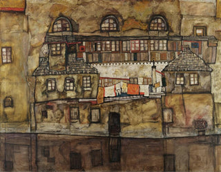 Egon Schiele - House Wall on the River.webp