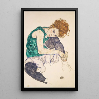 Egon Schiele - Seated Woman with Bent Knees Adele Herms.webp