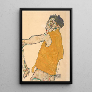 Egon Schiele - SelfPortrait In Yellow Vest 1914.webp