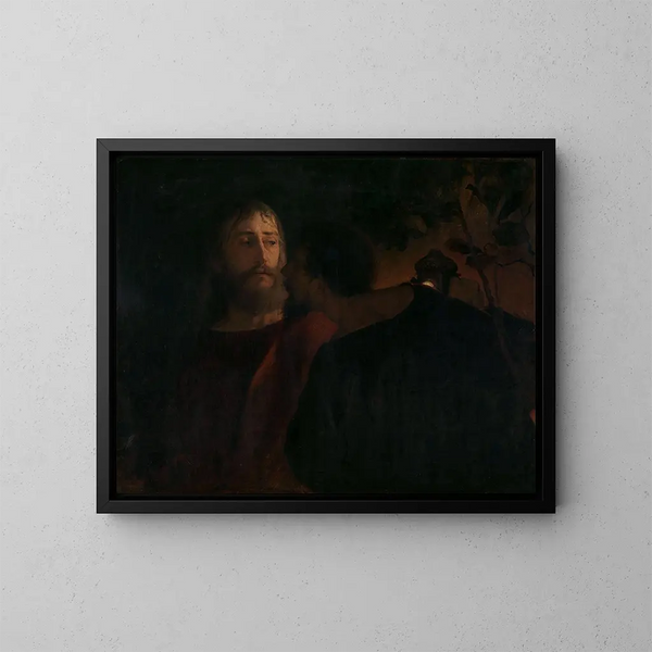 Judas Iskariot - Eilif Peterssen — inramlat konstverk på väggen