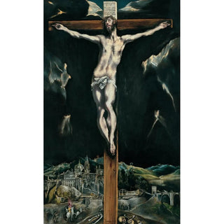 El Greco Domenikos Theotokopoulos - Christ Crucified With Toledo In The Background.webp