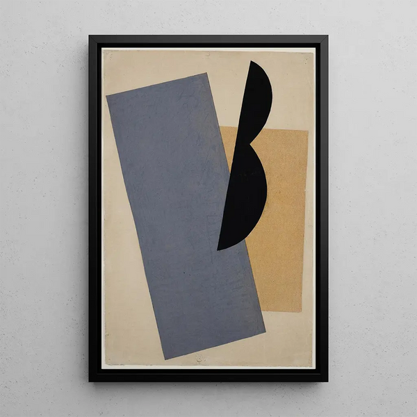 Reproduktion av målningen Composition BleuJauneNoir - El Lissitzky