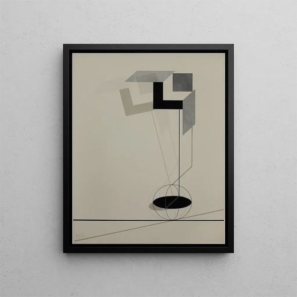 Kestnermappe Proun Rob Levnis & Chapman GmbH Hanovre 2 - El Lissitzky — inramlat konstverk på väggen