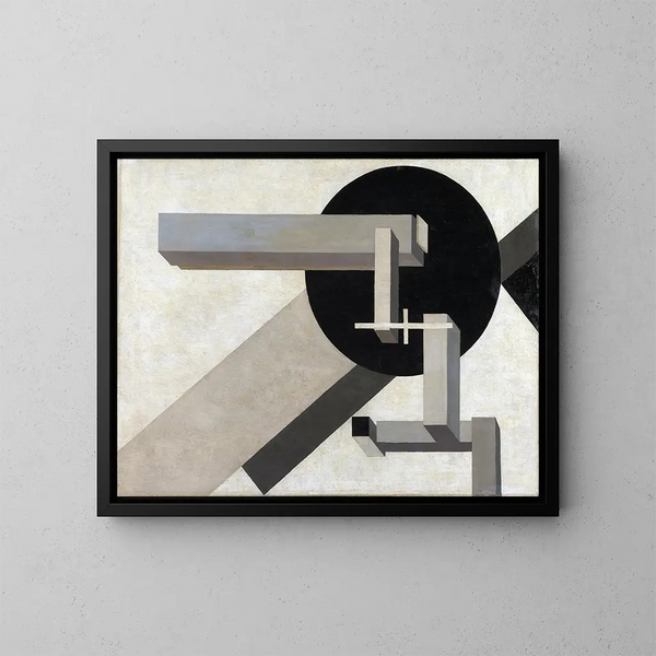 Proun 1D - El Lissitzky — inramlat konstverk på väggen