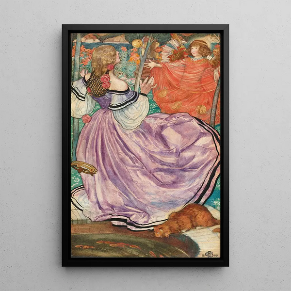 La Pomme Dorée - Eleanor Fortescue-Brickdale — inramlat konstverk på väggen