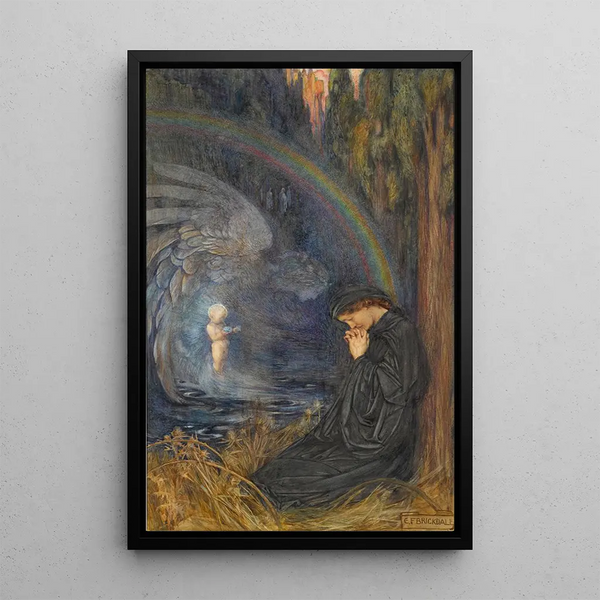 L'Enfant Posthume - Eleanor Fortescue-Brickdale — inramlat konstverk på väggen